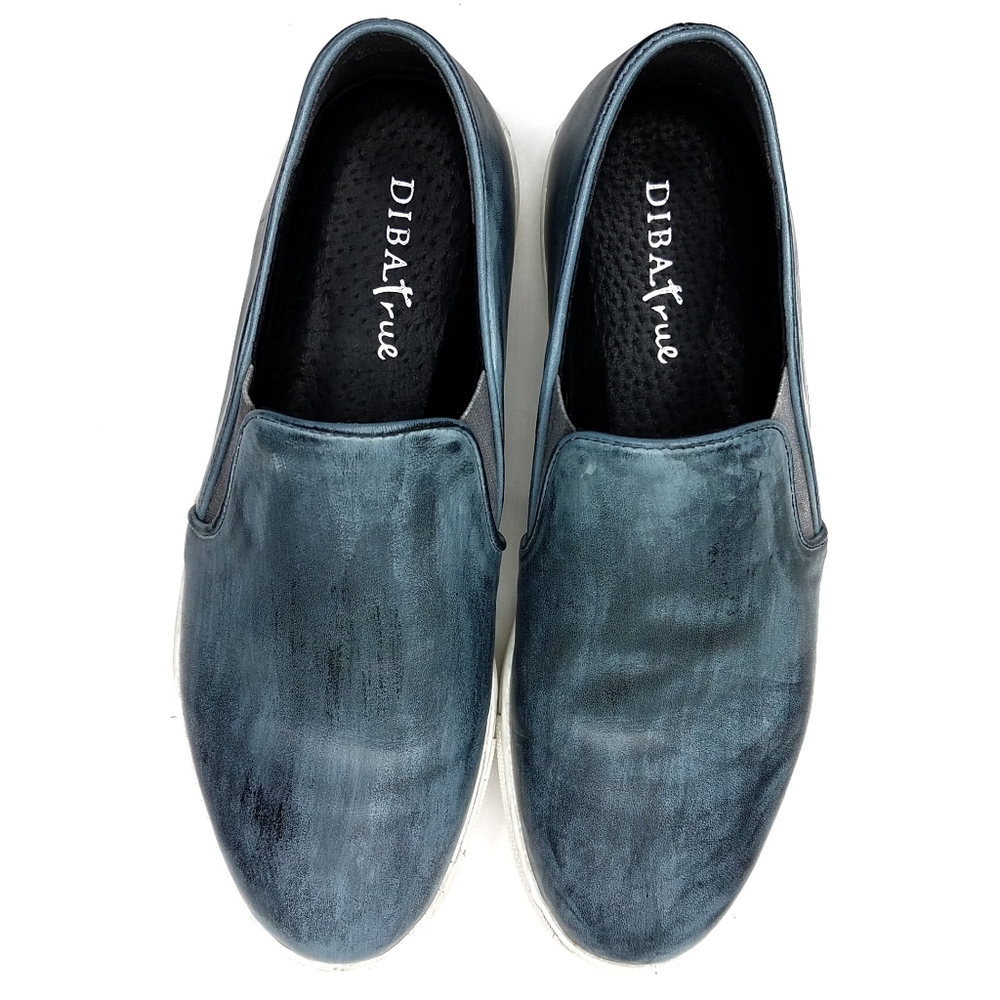 Diba True Pick A Daisy Leather Blue Slide 9us - Picture 2 of 7